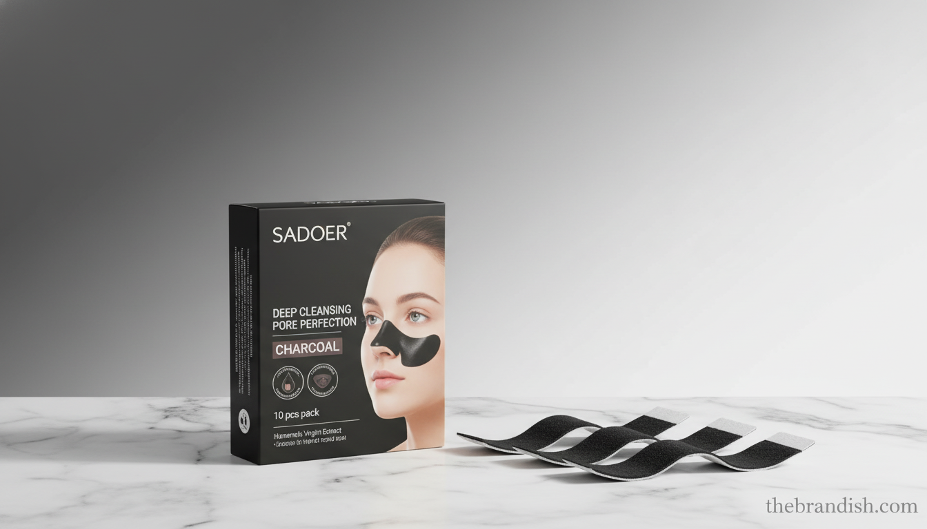 Sadoer Deep Cleansing Charcoal Nose Pore Strips – Blackhead Remover | 10 Pcs Pack