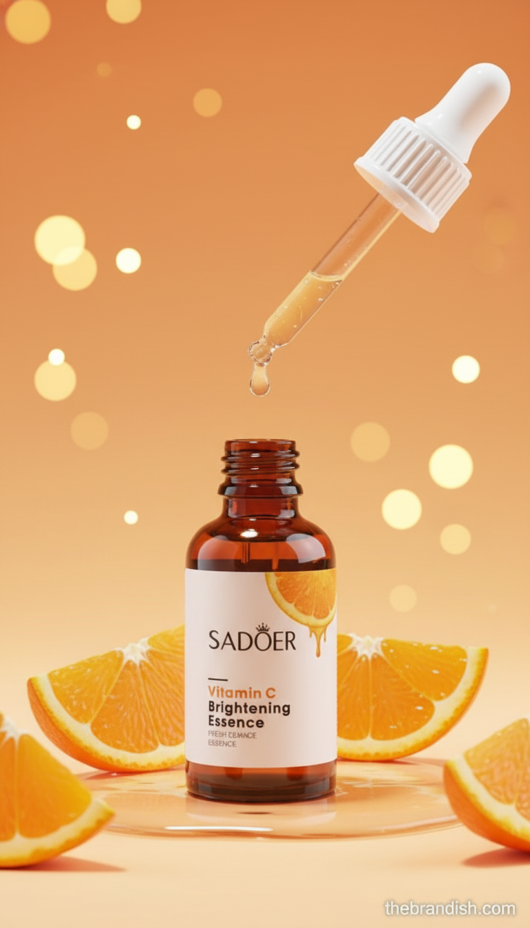 SADOER Vitamin C Brightening Essence – Dewy, Radiant & Hydrated Skin | 30ml Serum