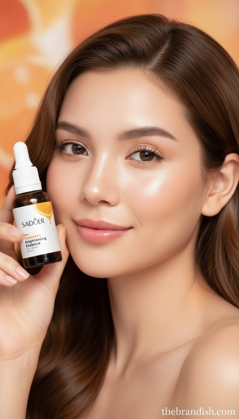 SADOER Vitamin C Brightening Essence – Dewy, Radiant & Hydrated Skin | 30ml Serum