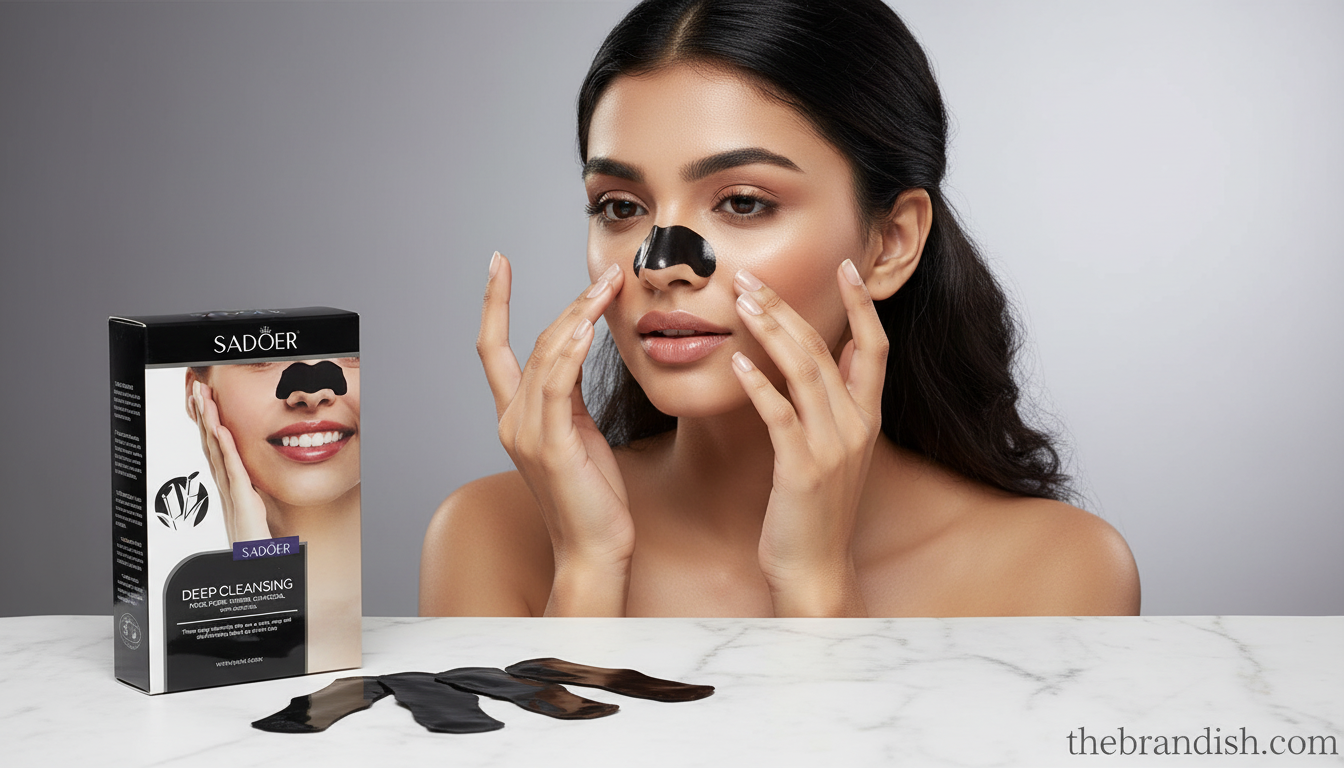 Sadoer Deep Cleansing Charcoal Nose Pore Strips – Blackhead Remover | 10 Pcs Pack