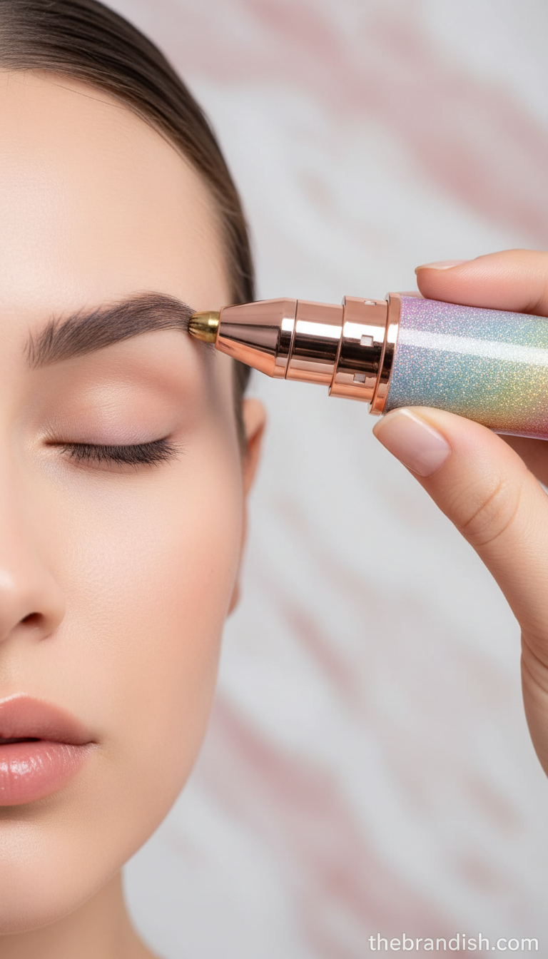 2-in-1 Glitter Trimmer – Eyebrow & Facial Hair Removal | Portable & Stylish