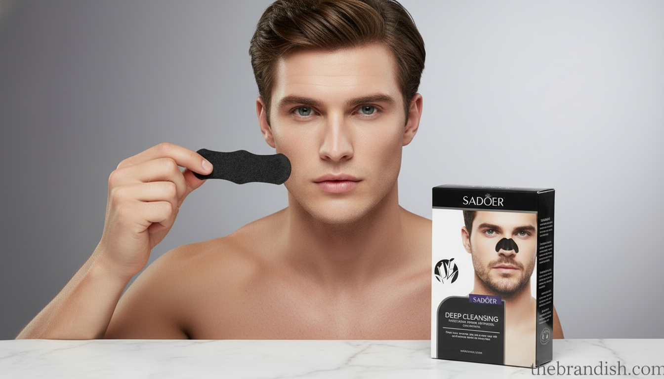 Sadoer Deep Cleansing Charcoal Nose Pore Strips – Blackhead Remover | 10 Pcs Pack