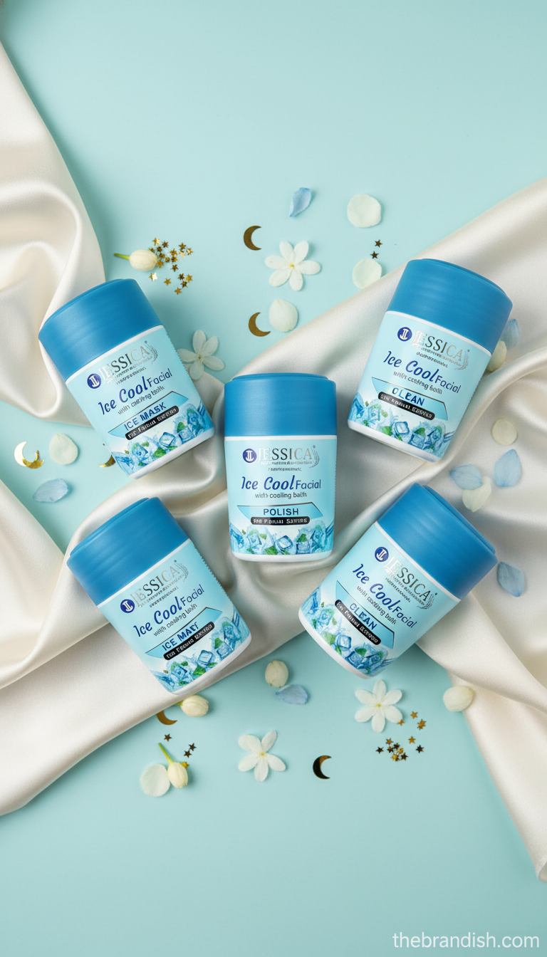 Jessica Ice Cool Facial Kit – 5 Jars Luxury Cooling & Hydrating Skincare