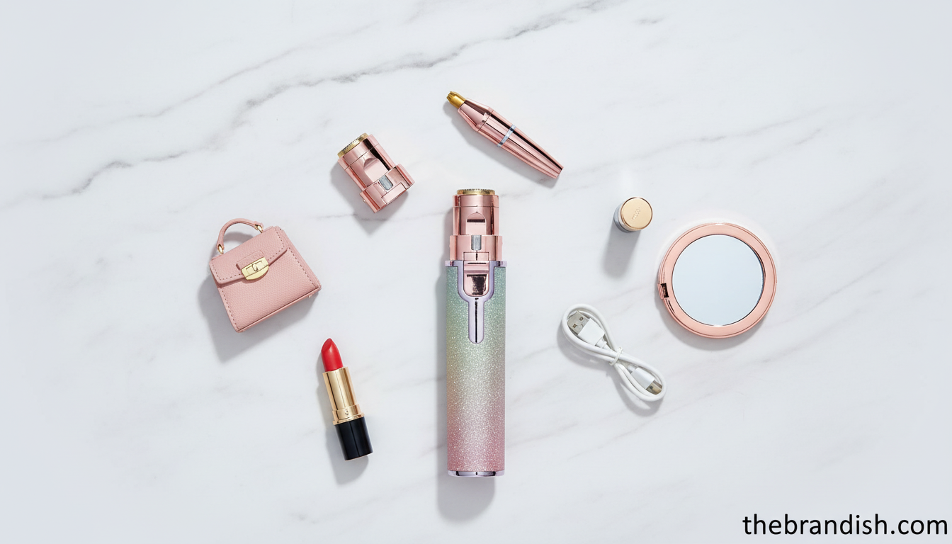 2-in-1 Glitter Trimmer – Eyebrow & Facial Hair Removal | Portable & Stylish